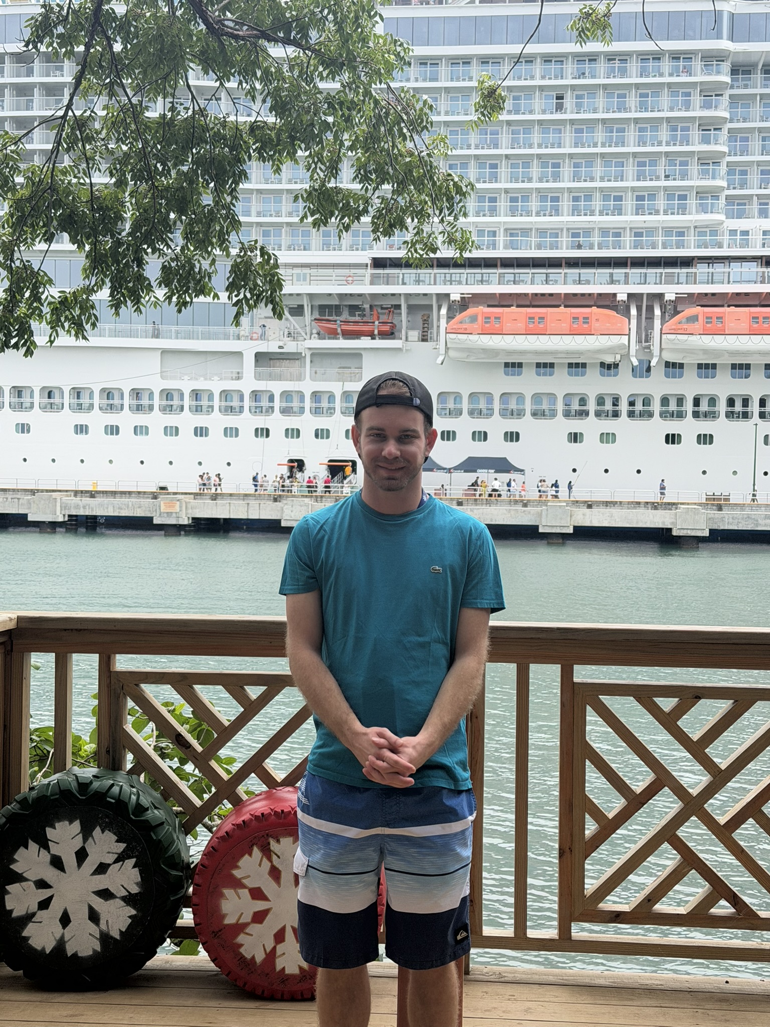 Ship as the background